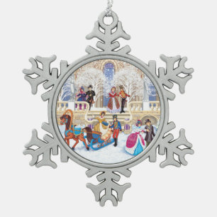 Winterloop Tin Sneeuwvlok Ornament