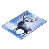 Wintermagie - rendieren in het magische bos notitieboek (Linkerzijde)