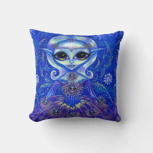 Wintermagische moerasdollar met katten en sneeuwvl kussen