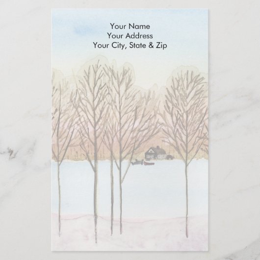 Wintermeer Briefpapier (Voorkant)