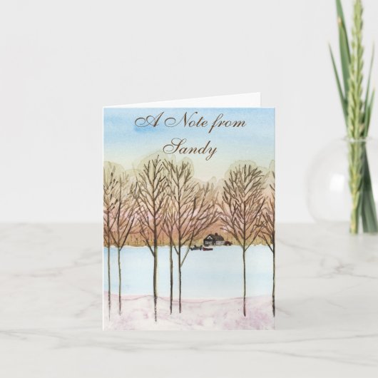 Wintermeer Notitiekaartje (Voorkant)