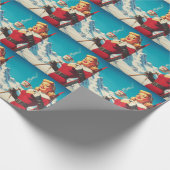  wintermeisje cadeaupapier (Hoek)