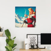 wintermeisje poster (Thuiskantoor)