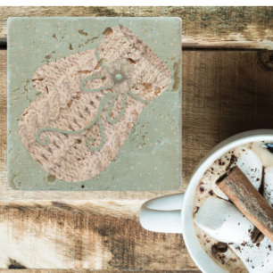 wintermessen met mitten snewflake stenen onderzetter