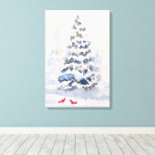 wintermiddag canvas afdruk (Insitu (Houten vloer))