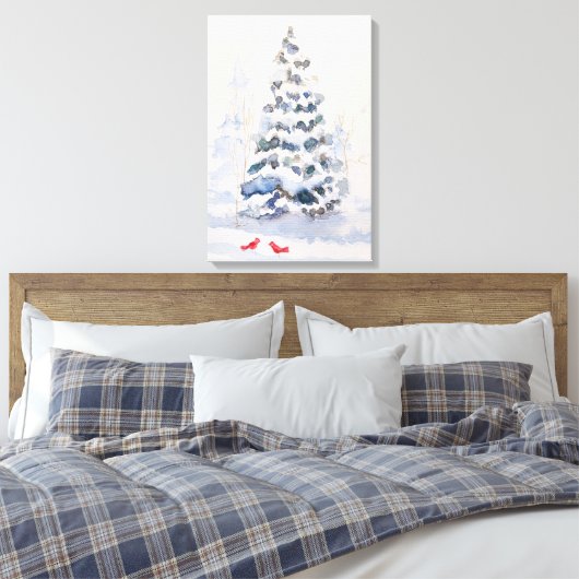 wintermiddag canvas afdruk (Insitu (Slaapkamer))