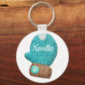 Wintermitten snowflake mittens sleutelhanger (Voorkant)