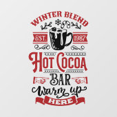 Wintermix hete cacao kerst raamsticker (Vel)