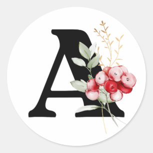 winterMONOGRAM Bulgaars Cyrillisch alfabet Ronde Sticker