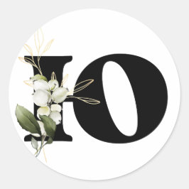 winterMONOGRAM Bulgaarse Cyrillisch alfabet Klasse Ronde Sticker