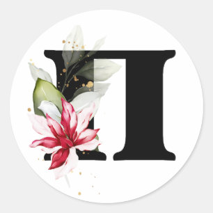 winterMONOGRAM Bulgaarse Cyrillisch alfabet Klasse Ronde Sticker