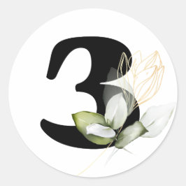 winterMONOGRAM Bulgaarse Cyrillisch alfabet Klasse Ronde Sticker