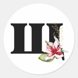 winterMONOGRAM Bulgaarse Cyrillisch alfabet Klasse Ronde Sticker