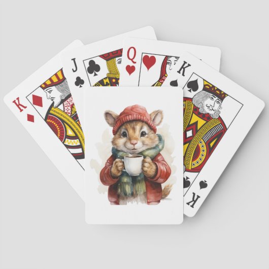 Wintermuis speelkaarten (Achterkant)