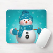 WinterMuismat/Snowman Muismat (Met muis)