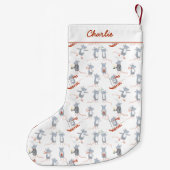 Wintermuizen gepersonaliseerd kleine kerstsok (Achterkant)
