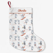 Wintermuizen gepersonaliseerd kleine kerstsok (Voorkant)