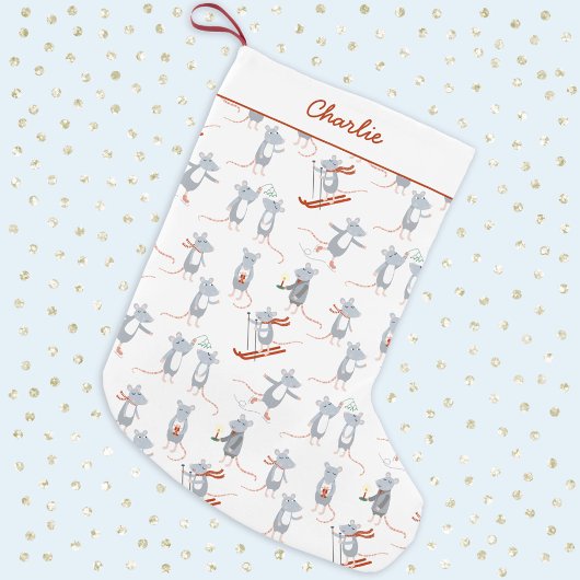 Wintermuizen gepersonaliseerd kleine kerstsok