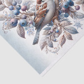 wintermussen en bosbessen Decoupage Tissuepapier (Detail)
