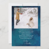 Winternacht dank je bedankkaart (Achterkant)