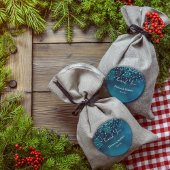 Winternacht dank je ronde sticker