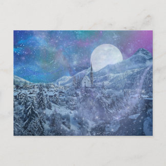 Winternacht Feestdagenkaart