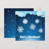 Winternacht, kerstkaart (Voorkant / Achterkant)