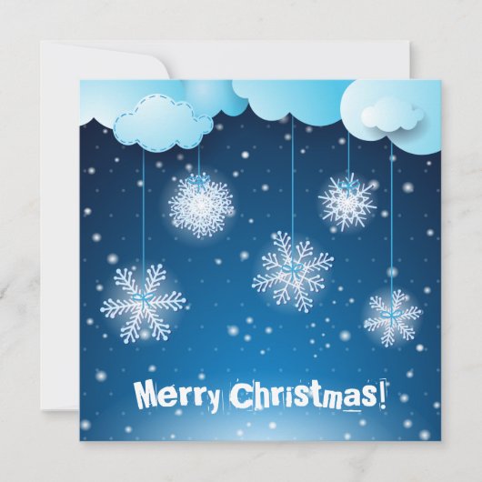 Winternacht, kerstkaart (Voorkant)