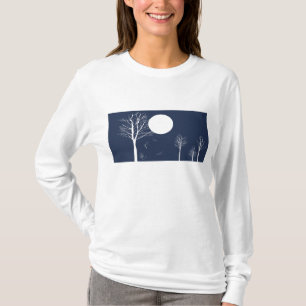 Winternacht met volle maan -  T-shirt