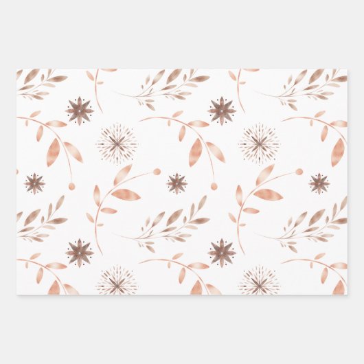 WinterNatuur Moderne Noordse Kerstmis Inpakpapier Vel (Voorkant 2)