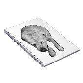 Winternotities met gespikkelde labmuze notitieboek (Rechterzijde)