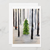 winterontmoeting feestdagenkaart (Voorkant / Achterkant)