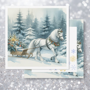 winterpaard en een kerstslee