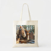 Winterpaarden bij de Canvas tas van het dorp Sturb (Voorkant)