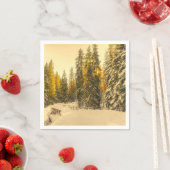 winterpad met pijnbomen servet (Insitu)