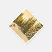 winterpad met pijnbomen servet (Hoek)