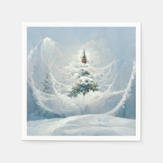 Winterpapier voor feestjes. servet