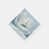 Winterpapier voor feestjes. servet (Hoek)