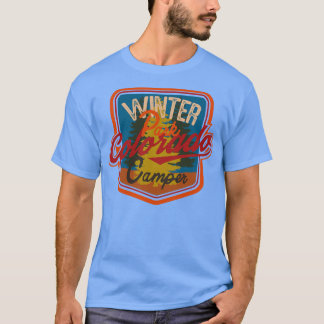 Winterpark camper Colorado badge avontuur T-shirt