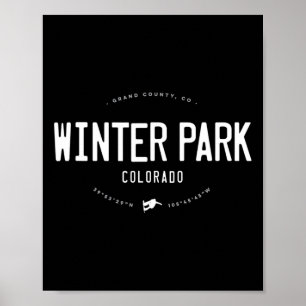 Winterpark Colorado Graphic Distressed Sn Poster