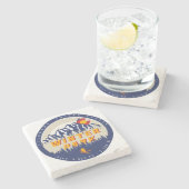 Winterpark Colorado  ski-souvenirs 80s Stenen Onderzetter (Zijkant)