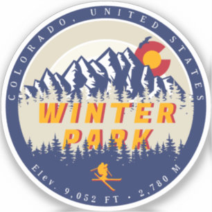 Winterpark Colorado ski-souvenirs 80s Sticker
