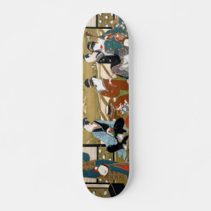 Winterpartij van Utagawa Toyoharu — japan Skateboard