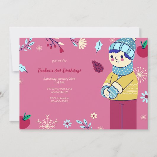 Winterpárty Uitnodiging (Voorkant)