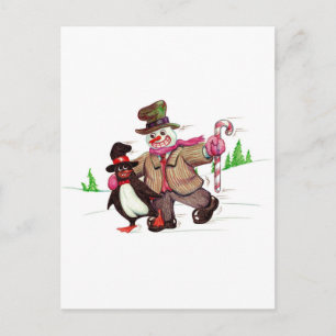 Winterpels Briefkaart