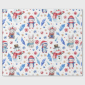 winterpels cadeaupapier (Vlak)