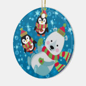 winterpels keramisch ornament (Links)