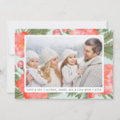 Winterpeony | Kerst Fotokaart Feestdagenkaart (Voorkant)