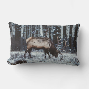 Winterpijl in berkenbos decoratieve kussen
