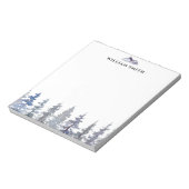 Winterpijnbomen gepersonaliseerd notitieblok (Gedraaid)